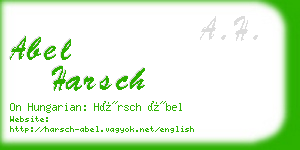 abel harsch business card